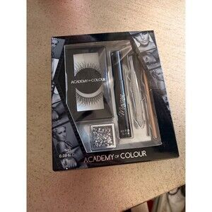 Academy of Colour Lash Kit - Mascara, Tweezers, Gems & Eyelashes - NEW